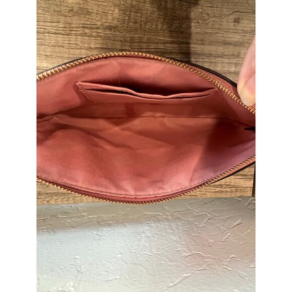 Coach Sunset Mountains Leather Wristlet Clutch – Pink Multicolor - Picture 7 of 8